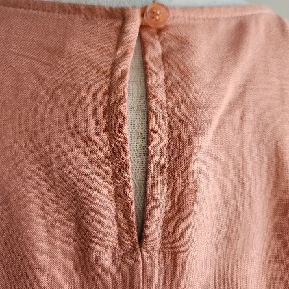 Altar'd State Linen Blend Mini Dress in Peach Coral Size Small